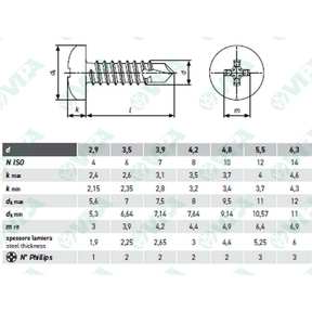 DIN 7504 N, ISO 15481, UNI 8118 gewindefurchende zylinderkopf-schrauben