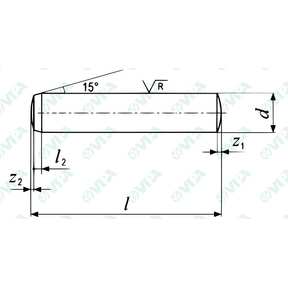 DIN 6325, ISO 8734 A, UNI 6364 A tempered dowel pins