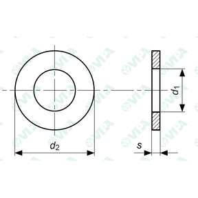 DIN 433, ISO 7092, UNI 1749 rondelle plate pour vis à tête cylindrique